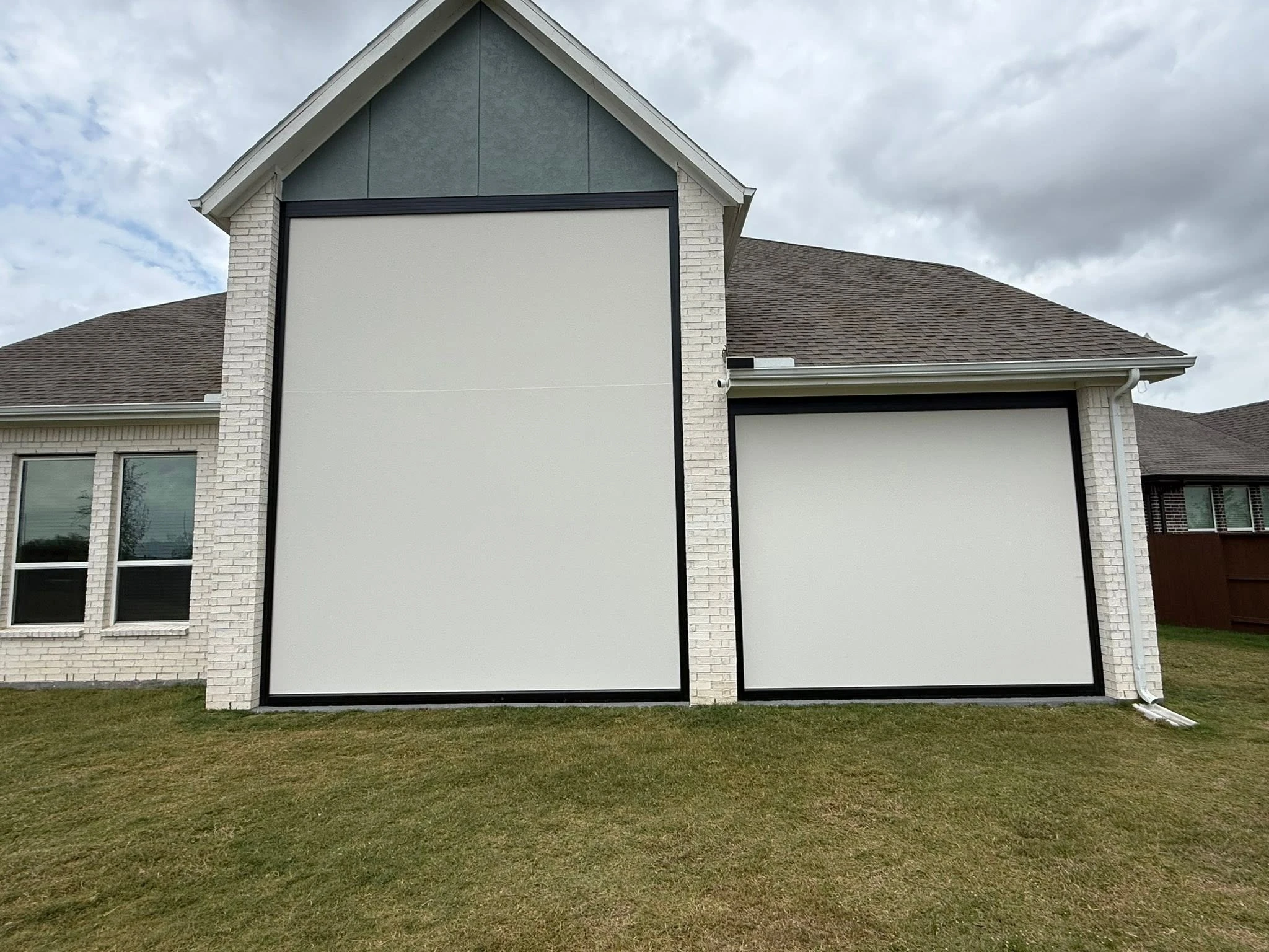 Custom outdoor shade solution on a Houston home