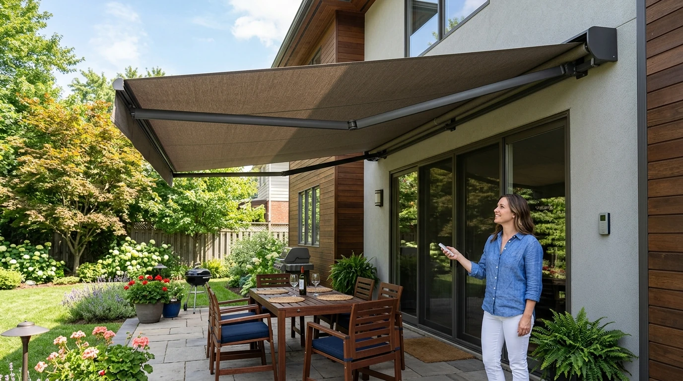 Remote control for patio shades