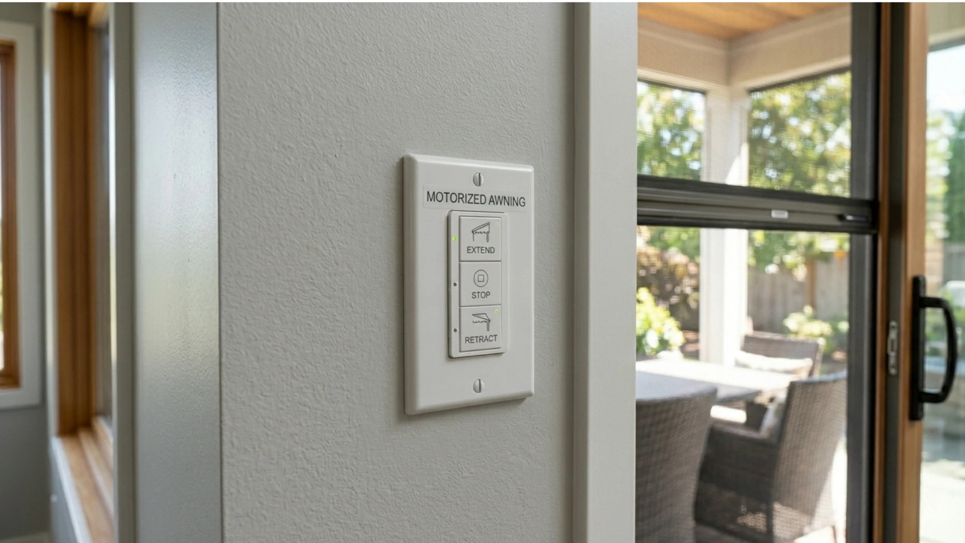 Wall Switch control for patio shades