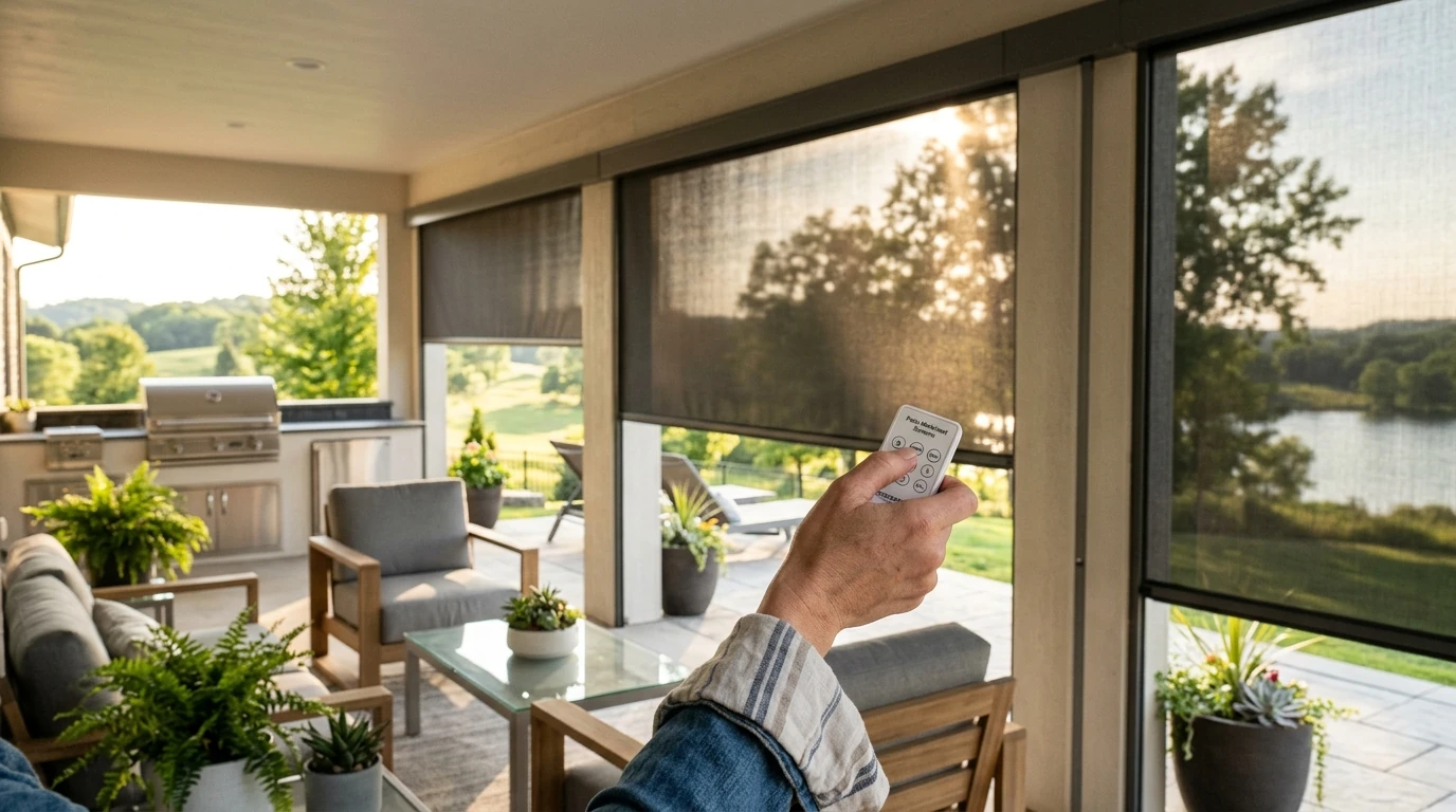 Remote control for hurricane shades