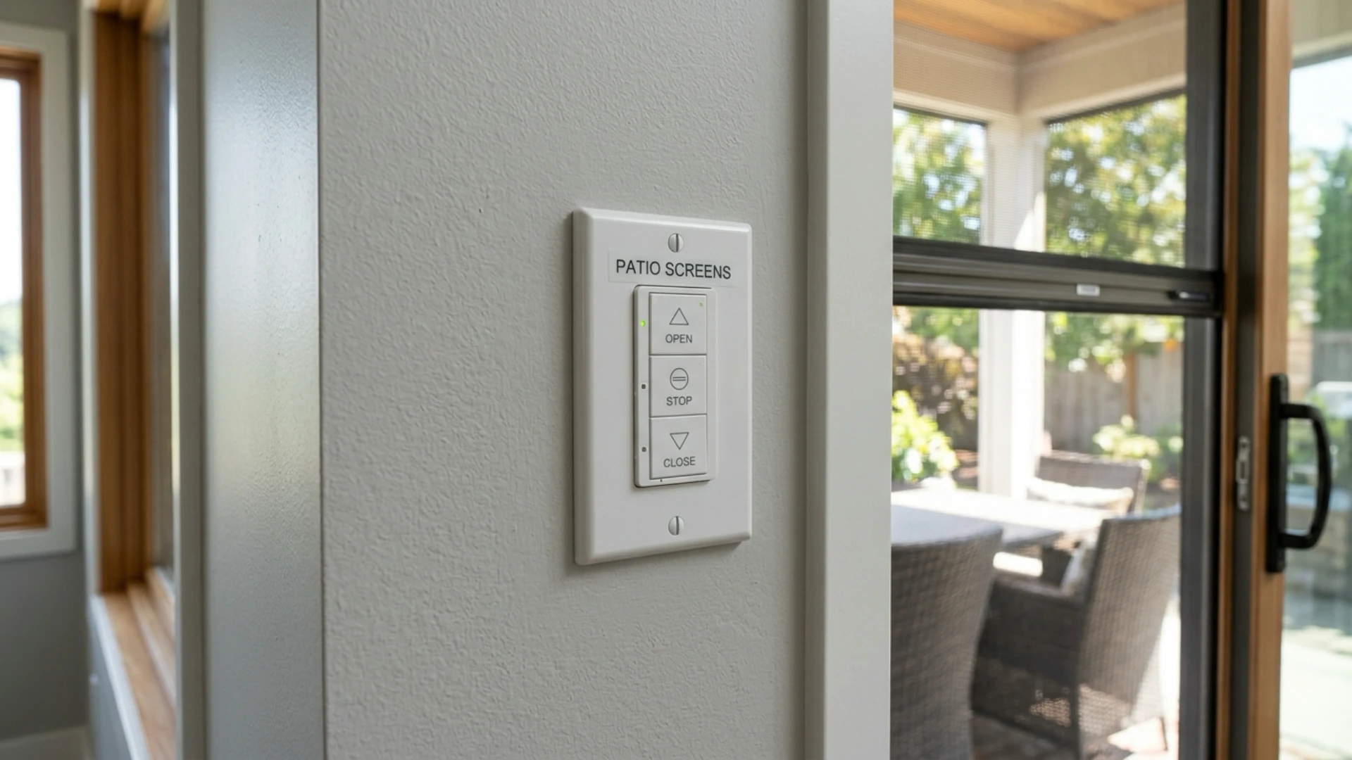 Wall Switch control for hurricane shades