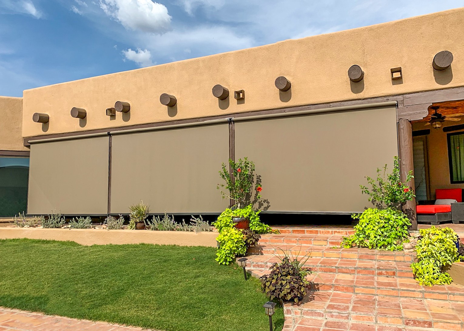 Open Roller Patio Shade in houston tx